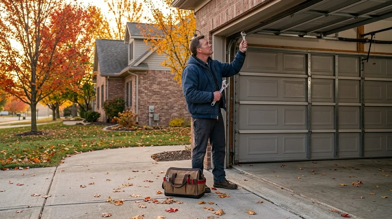 Modern flush garage door